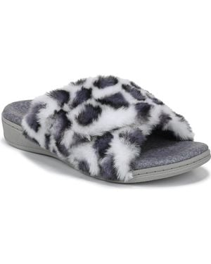 Vionic Relax Ii Open Toe Slippers - Gray