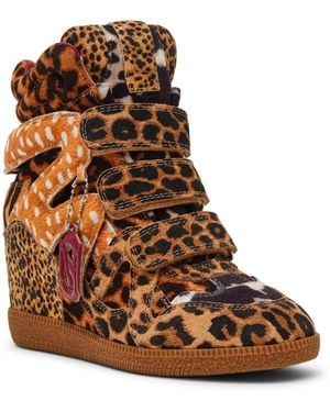 Steve Madden Mavis High-top Lace-up Wedge Sneakers - Brown