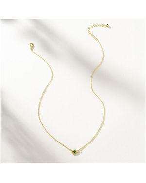 UNCOMMON JAMES 14k -plated Evil Eye Pave Necklace - White