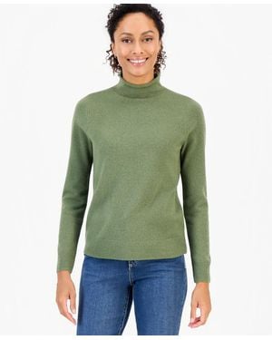 Style & Co. Luxsoft Mock-neck Sweater - Green