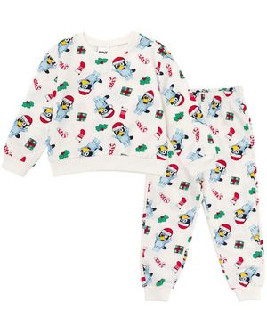 Bluey Toddler Boys Fleece Sweatshirt And jogger Pants Outfit Set - White