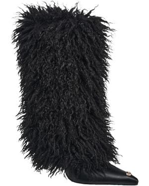 TRUE RELIGION Carter Faux Fur Boot - Black