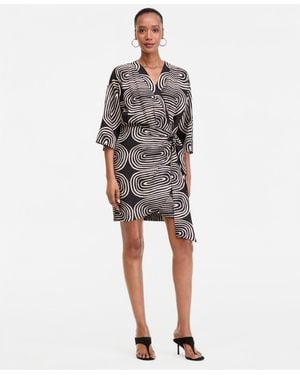 inc dresses INC International Concepts Women's Petite Elbow-Sleeve Side-Tie Dress