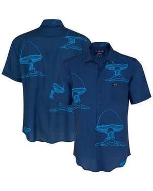 Section 119 The Allman Brothers Band Large Mushroom Button-down Shirt - Blue