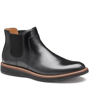 Johnston & Murphy Upton Chelsea Round Toe Boots - Black