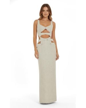 Jendue Noe Linen Dress - White