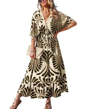 CUPSHE Always Extra Ornate Maxi Beach Dress - White