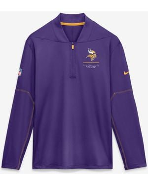 Nike Minnesota Vikings Logo Glory Midweight Half-zip Pullover - Purple