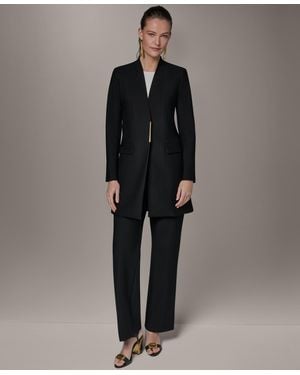 Donna Karan Petite Collarless Jacket - Black