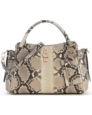 Guess Yvonne Girlfriend Medium Satchel Handbag - Metallic