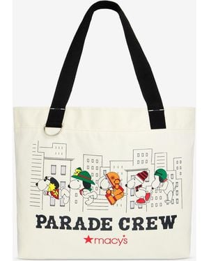 Peanuts | Macy's | 100th Thanksgiving Day Parade Snoopy Balloons Through The Years Canvas Tote Bag - White