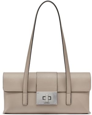 Calvin Klein Saige Medium Shoulder Handbag - Gray
