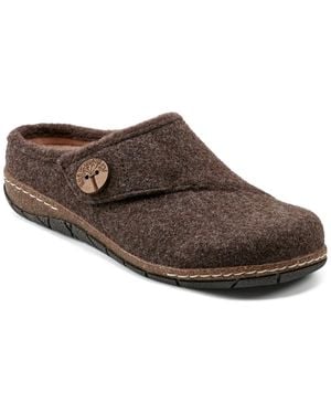 Earth Ezra Button Wrap Slip-on Clogs - Brown