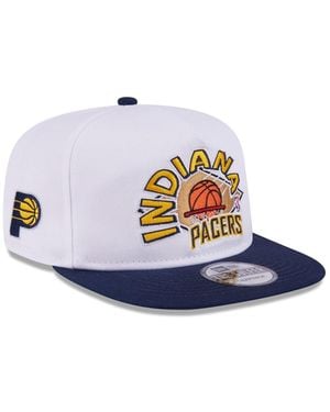 KTZ White/navy Indiana Pacers Hardwood Two-tone Golfer Adjustable Hat - Blue