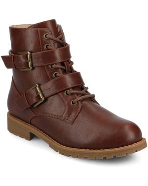 Journee Collection Juliah Block Heel Ankle Boots - Brown