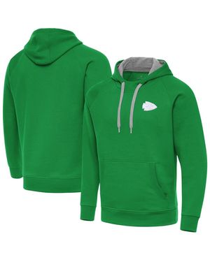 Antigua Kansas City Chiefs St. Patrick's Day Victory Pullover Hoodie - Green