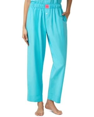 Hue Poplin Pajama Pants - Blue