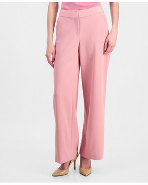 Tahari Mid-rise Wide-leg Pants - Pink