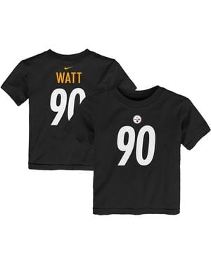 Nike Toddler T.j. Watt Pittsburgh Steelers Player Name Number T-shirt - Black