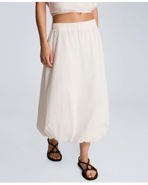 Kenneth Cole Pull-on Bubble Midi Skirt - White