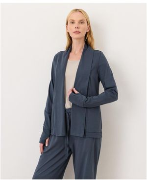 Pact Luxe Signature Swing Cardigan Made - Blue