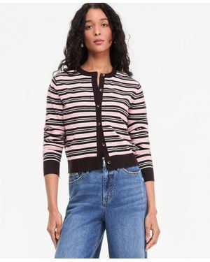 On 34th Long-sleeve Crewneck Cardigan - Blue