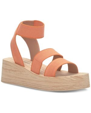 Lucky Brand Samella Strappy Platform Wedge Sandals - Brown