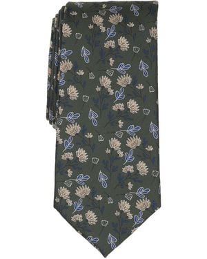 Club Room Palmer Floral Tie - Gray