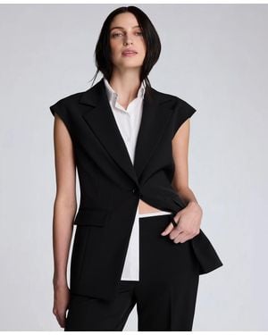 Kenneth Cole Notch Collar One-button Vest - Black