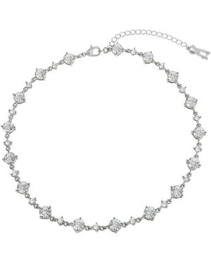 Steve Madden Faux Stone Strand Collar Necklace - White