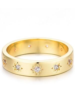 Adornia Cubic Zirconia Stars Band Ring - Metallic