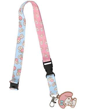My Melody Floral Lanyard With Character Charm - White