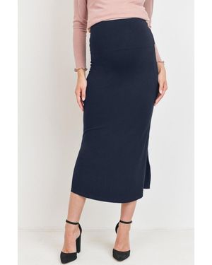 Hello Miss Maternity High-rise Pencil Midi Skirt - Blue