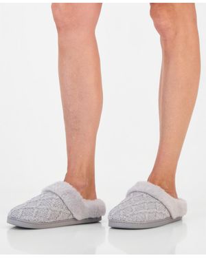 Charter Club Quilted Hoodback Boxed Slippers - White