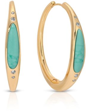 Ettika Turquoise Solstice Hoops - Blue
