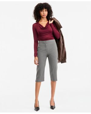 BarIII Suiting Capri Mid-rise Skinny-leg Capris - Red