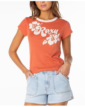 Roxy Retro-inspired Baby Crew Neck T-shirt - Orange