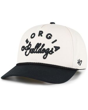 '47 Cream/black Georgia Bulldogs Rope Script Hitch Adjustable Hat - White