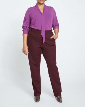 UNIVERSAL STANDARD Plus Size Smart Signature Ponte Pants Long - Red