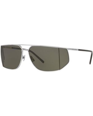 Saint Laurent Rectangle Sunglasses - Metallic