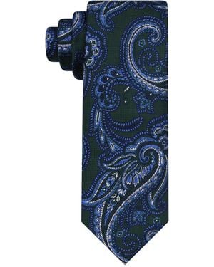 Eagle Van Heusen Textured Paisley Classic Tie - Blue