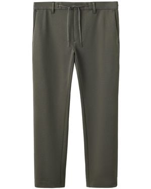 Mango Polen Slim-fit Stretch Flat-front Pants - Gray