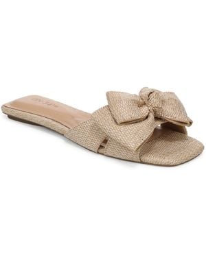 On 34th Jazminn Bow Slip-on Slide Flat Sandals - White