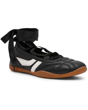 Steve Madden Promise Lace-up Ballet Sneakers - Black