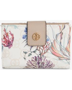 Giani Bernini Sea Print Framed Indexer Wallet - Pink