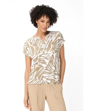 Olsen Neo Zebra Tunic T-shirt - Natural