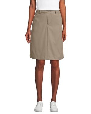 Lands' End Active Performance Chino Skort Top Of The Knee - Natural