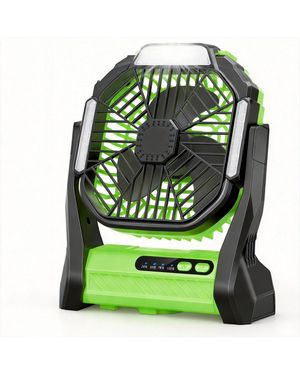 Gnuadz Portable Rechargeable Fan Led Lantern Usb Outdoor Camping Emergency 20000mah - Green