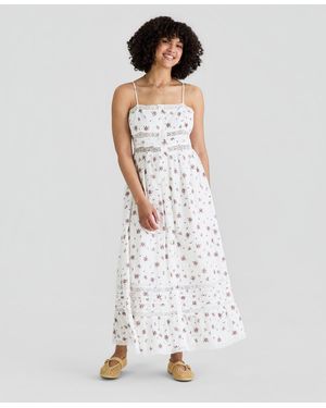 And Now This Printed Cotton Sleeveless Maxi Dress - White