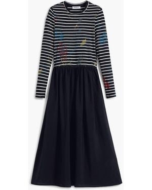 Desigual Striped Combined Dress - Blue